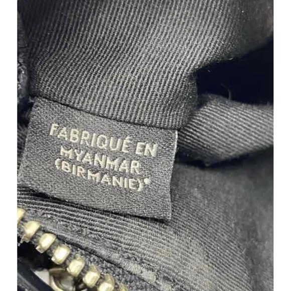 Coach Black Leather Crossbody Bag Purse with Zip Pouch 2 Piece Set Gold Hardware - Picture 8 of 9